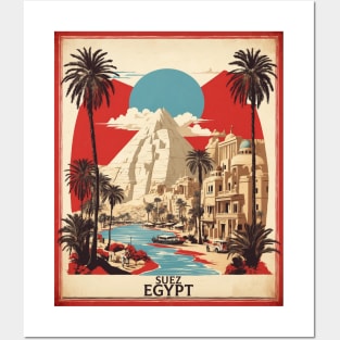 Suez Egypt Vintage Poster Tourism Posters and Art